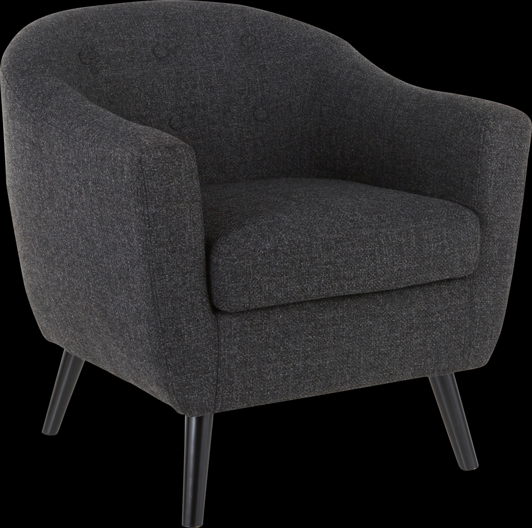 Hollylock Black Accent Chair - Thumbnail - Image 1