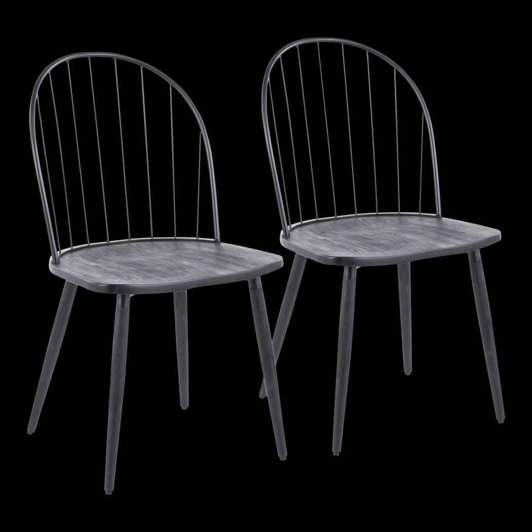Hollyridge Black Side Chair, Set of 2 - Thumbnail - Image 1