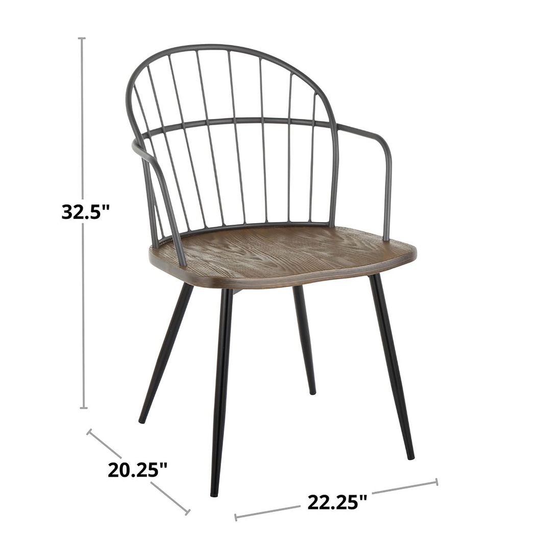 Hollyridge Walnut Arm Chair, Set of 2 - Thumbnail - Image 9