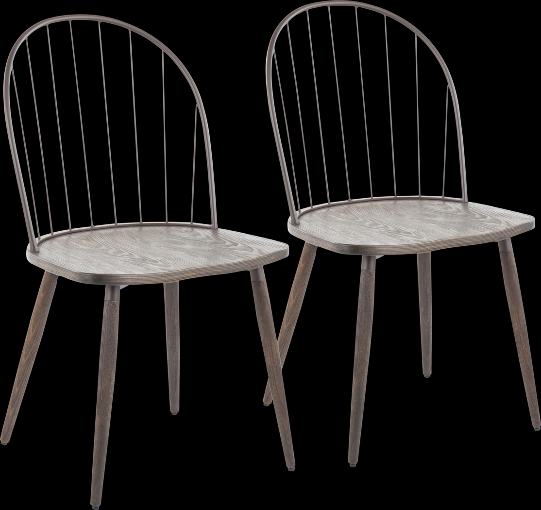 Hollyridge Walnut Side Chair, Set of 2 - Thumbnail - Image 1