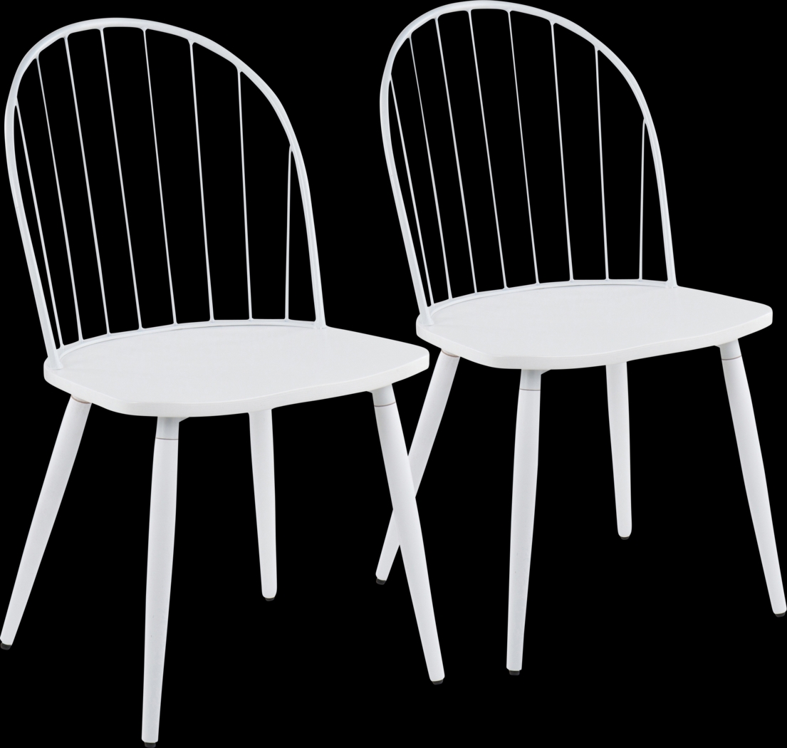 Hollyridge White Side Chair, Set of 2 - Thumbnail - Image 1