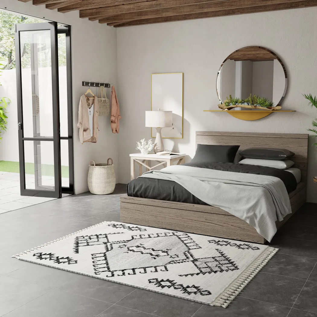 Holmas White/Black 8'3 x 10' Rug - Thumbnail - Image 6