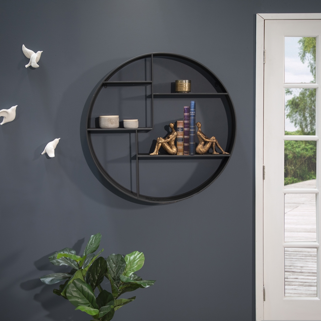 Holtzclaw Black Wall Shelf - Thumbnail - Image 2