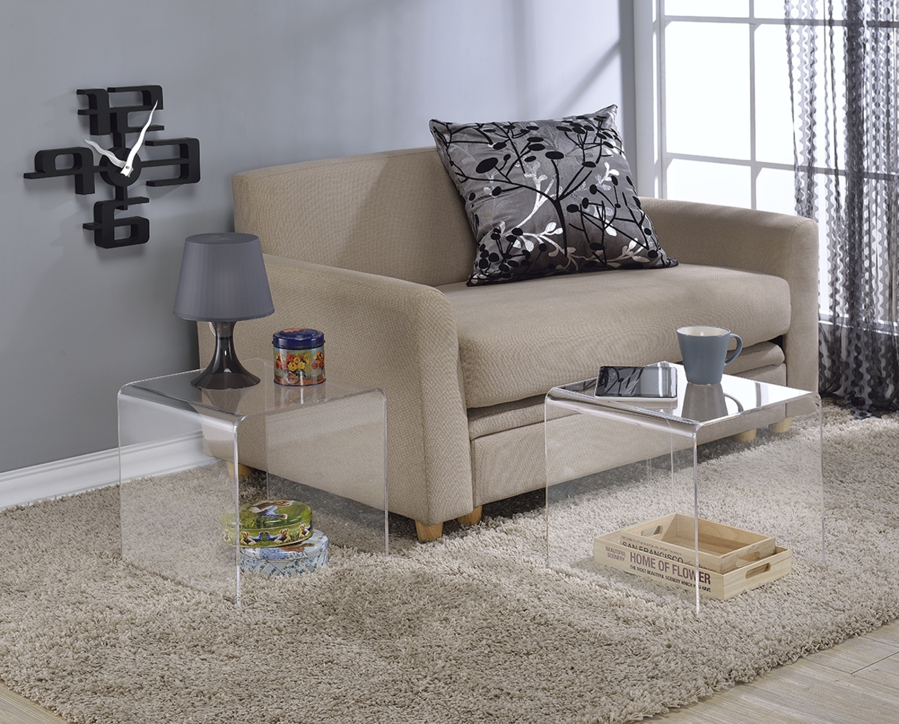 Holvan Clear Cocktail Table, Set of 2 - Thumbnail - Image 2