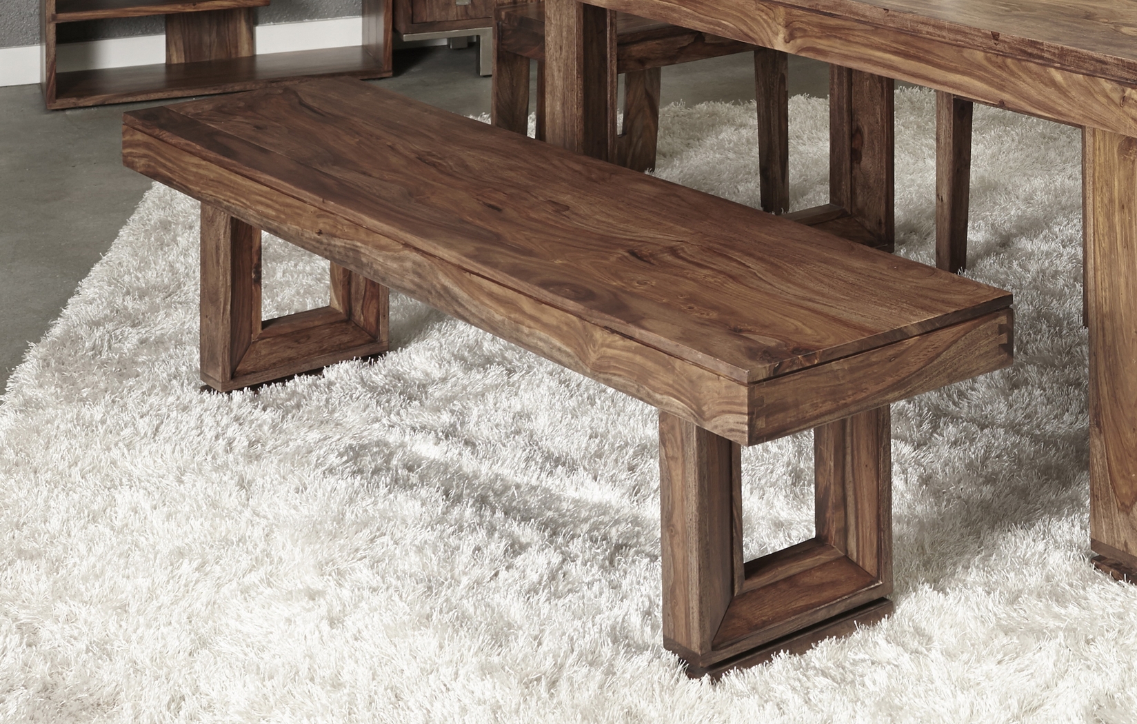 Holwyn Brown Dining Bench - Thumbnail - Image 8