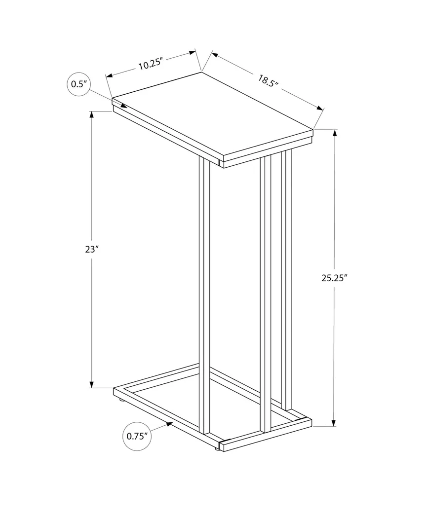 Homeacres White End Table - Image 10