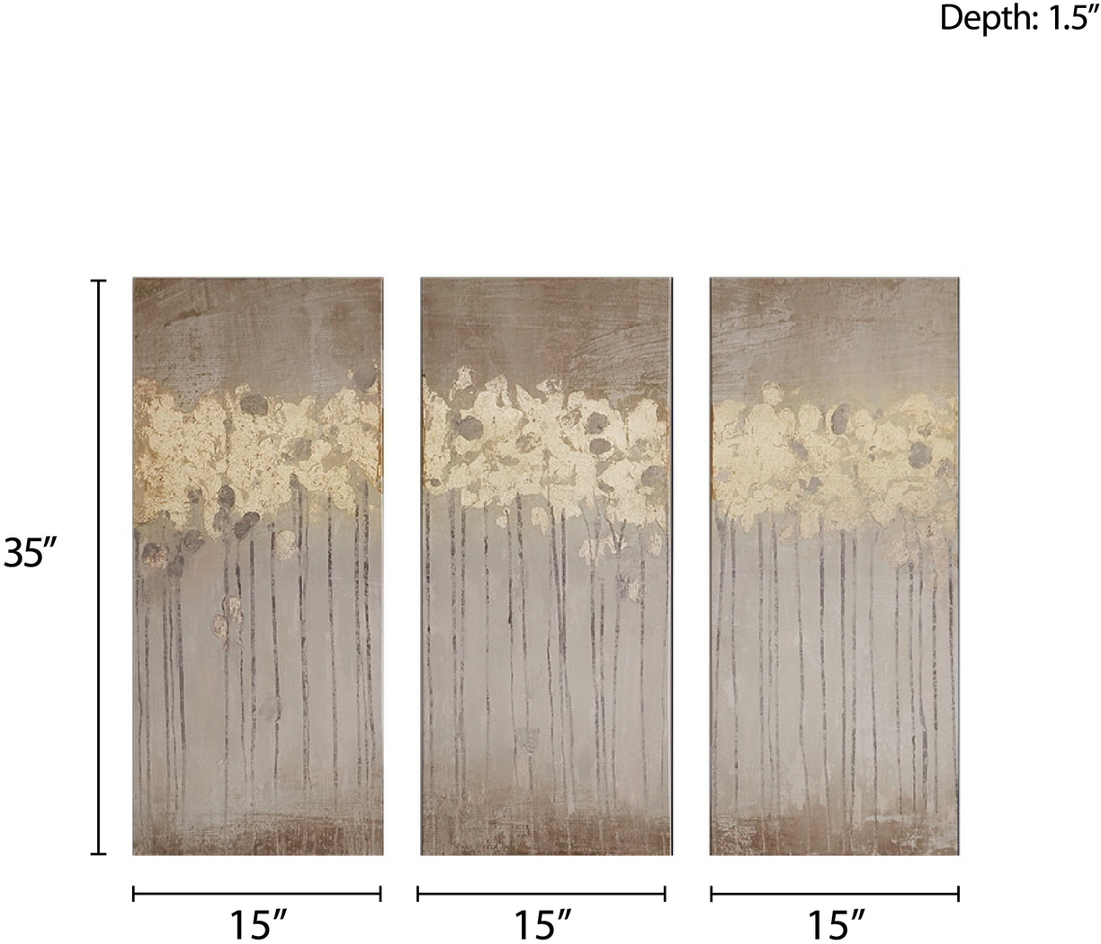 Homsy Taupe Artwork, Set of 3 - Thumbnail - Image 2