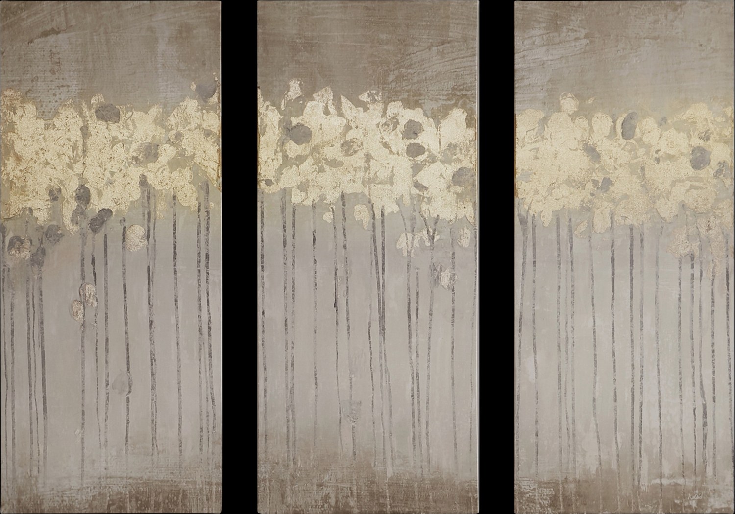 Homsy Taupe Artwork, Set of 3 - Thumbnail - Image 1