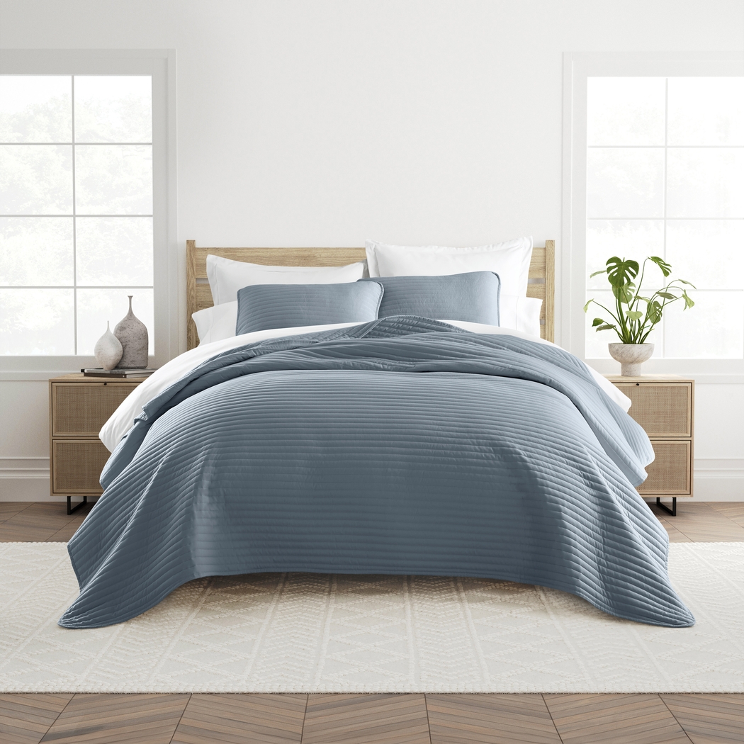 Honeybell Blue 2 Pc Twin Quilt Set - Thumbnail - Image 1