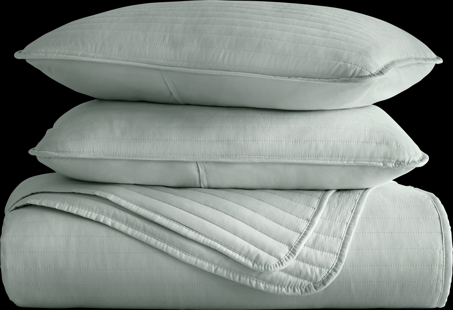 Honeybell Green 3 Pc Queen Quilt Set - Thumbnail - Image 2