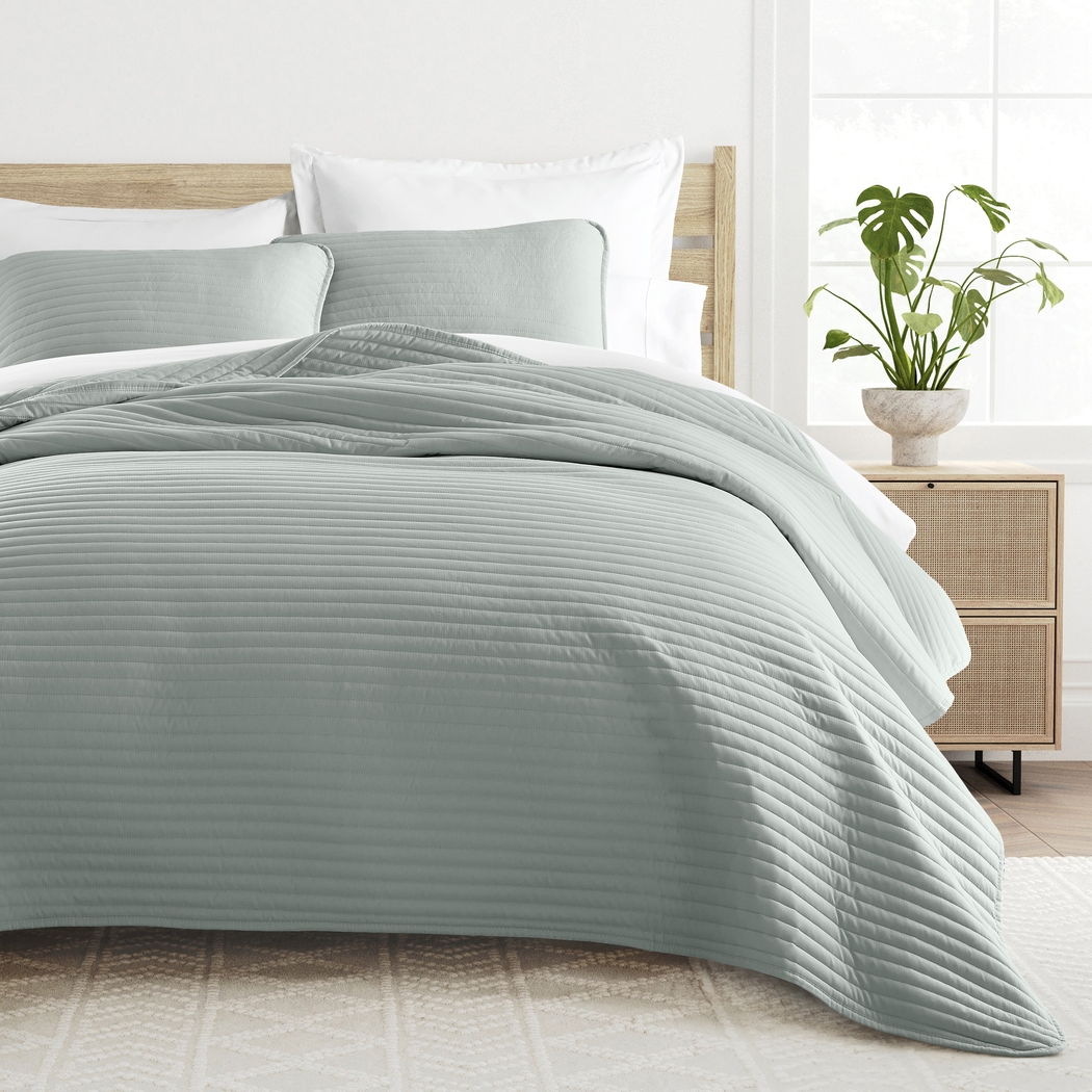 Honeybell Green 3 Pc Queen Quilt Set - Thumbnail - Image 3