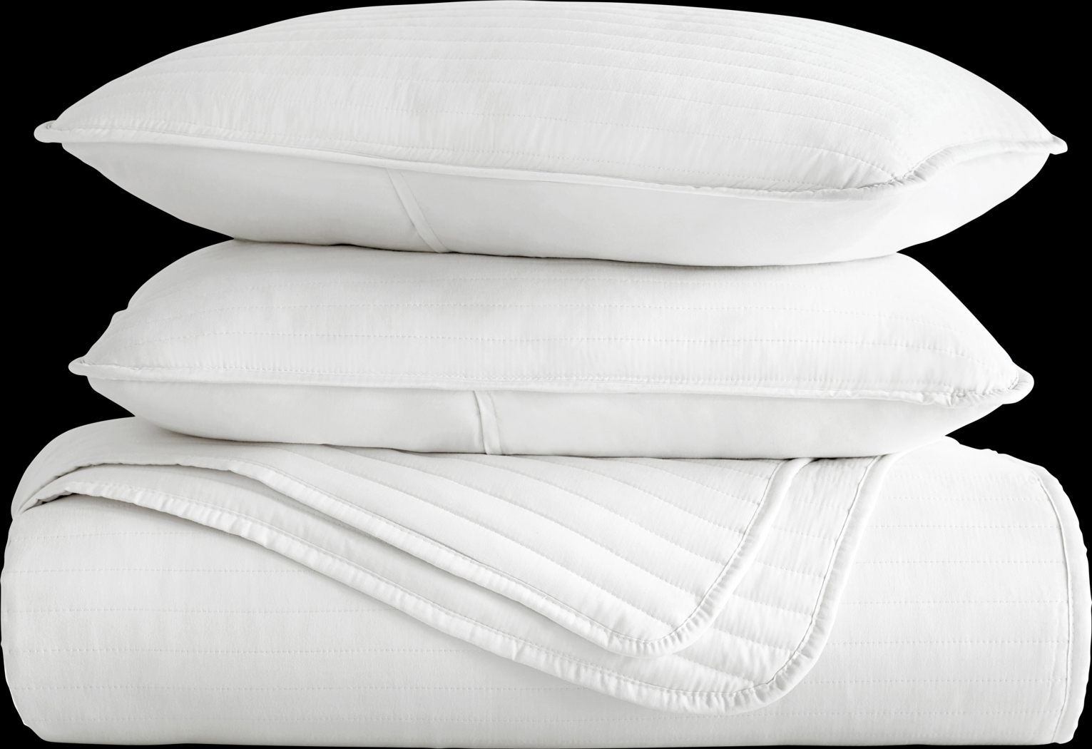 Honeybell White 3 Pc King Quilt Set - Thumbnail - Image 2