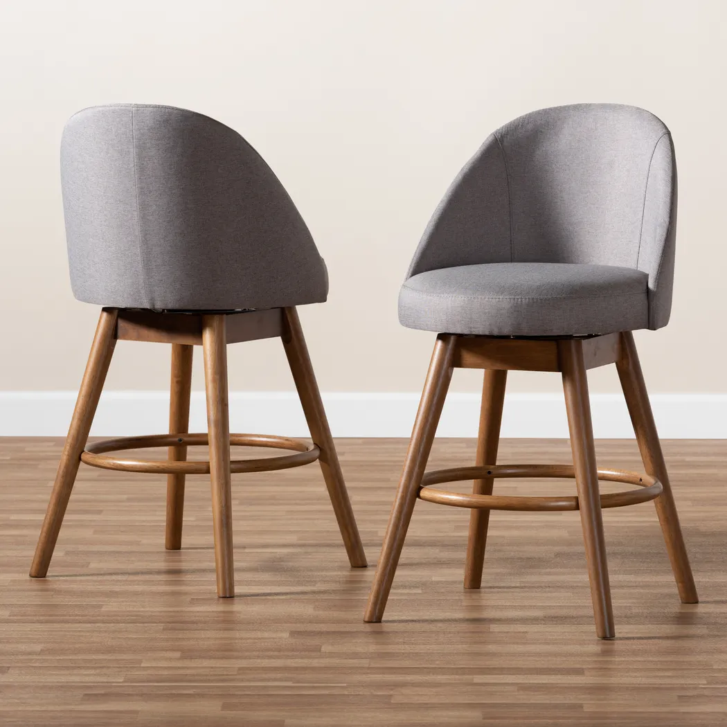 Honeybridge Gray Counter Height Stool, Set of 2 - Thumbnail - Image 3
