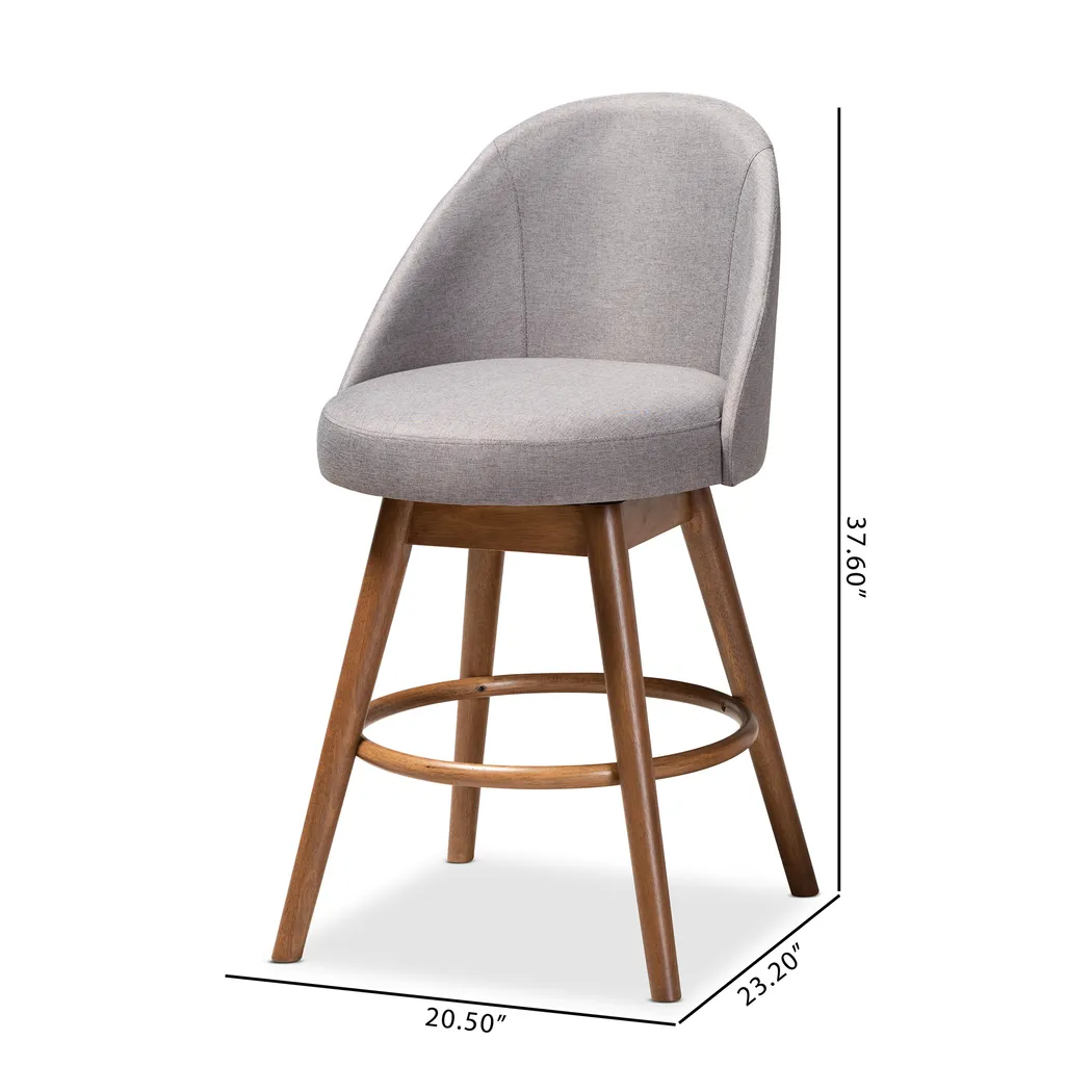 Honeybridge Gray Counter Height Stool, Set of 2 - Thumbnail - Image 4