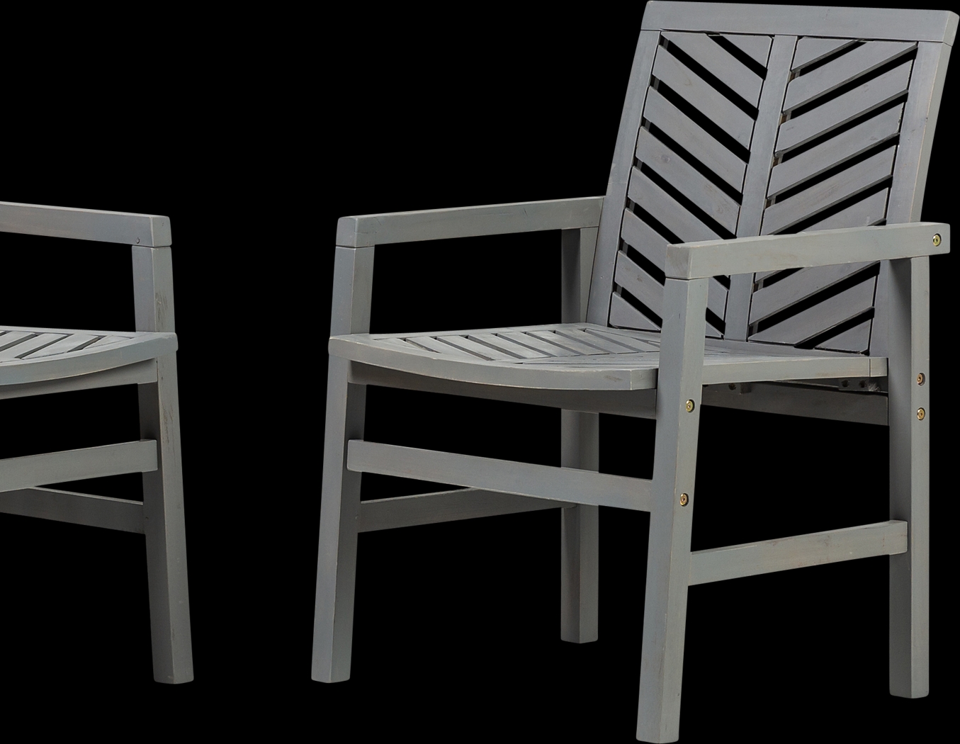 Honeytree Gray Outdoor Accent Chair, Set of 2 - Thumbnail - Image 5