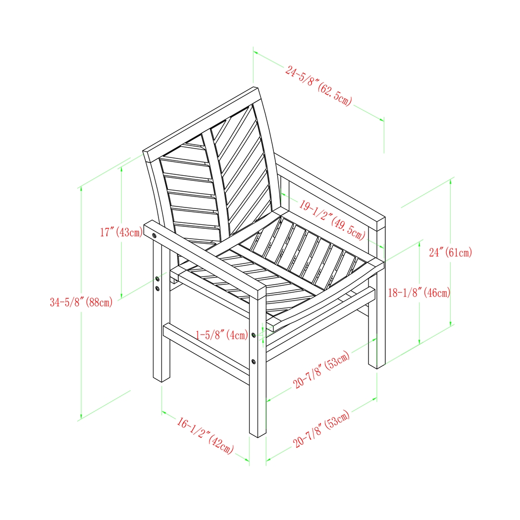 Honeytree Gray Outdoor Accent Chair, Set of 2 - Thumbnail - Image 6