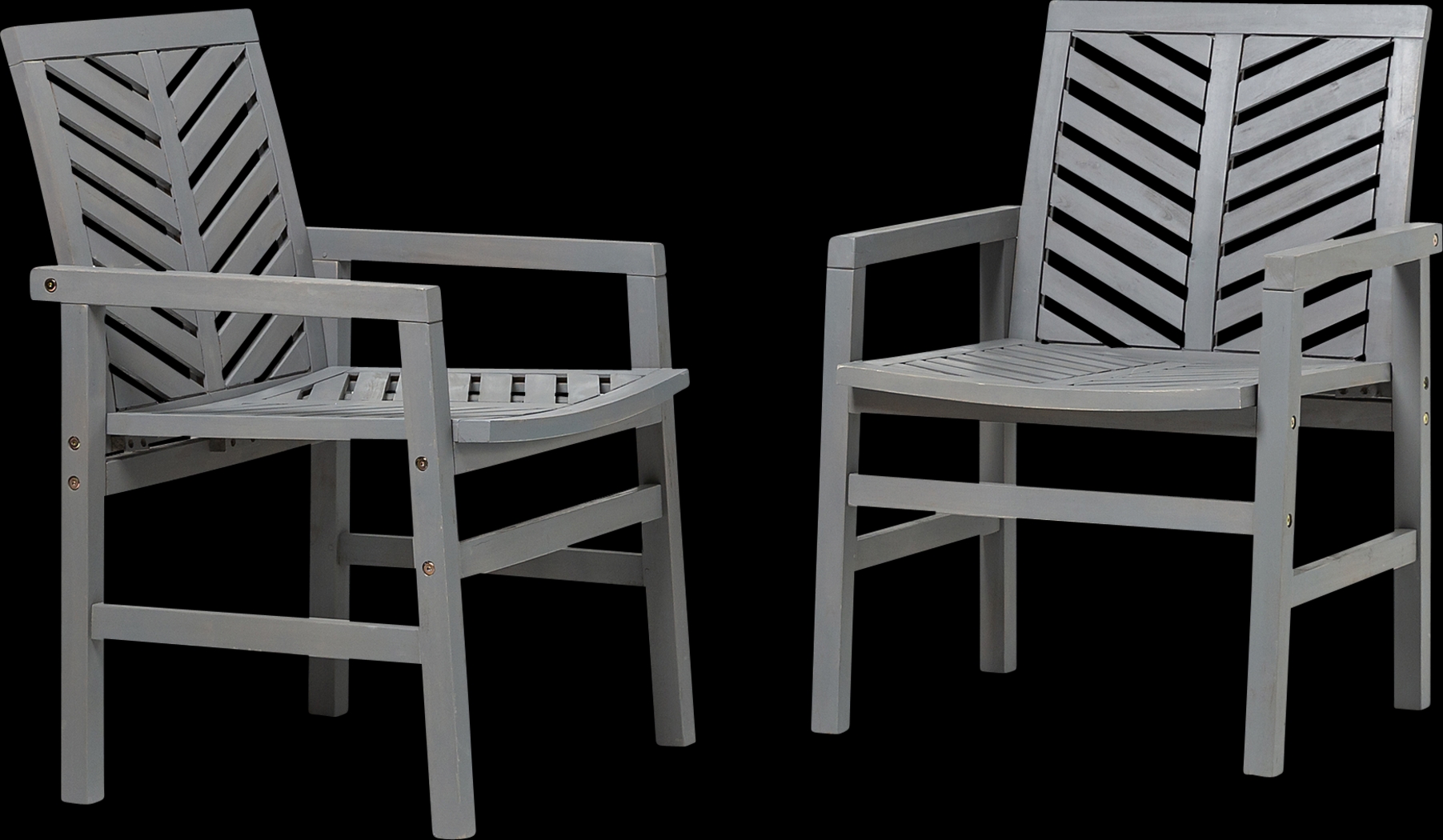 Honeytree Gray Outdoor Accent Chair, Set of 2 - Thumbnail - Image 1