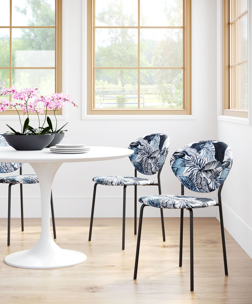 Honorine Blue Side Chair - Thumbnail - Image 9