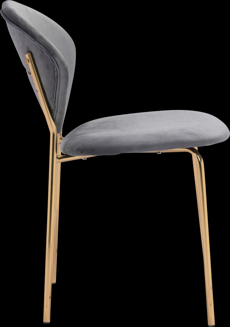 Honorine Gray Side Chair - Thumbnail - Image 2