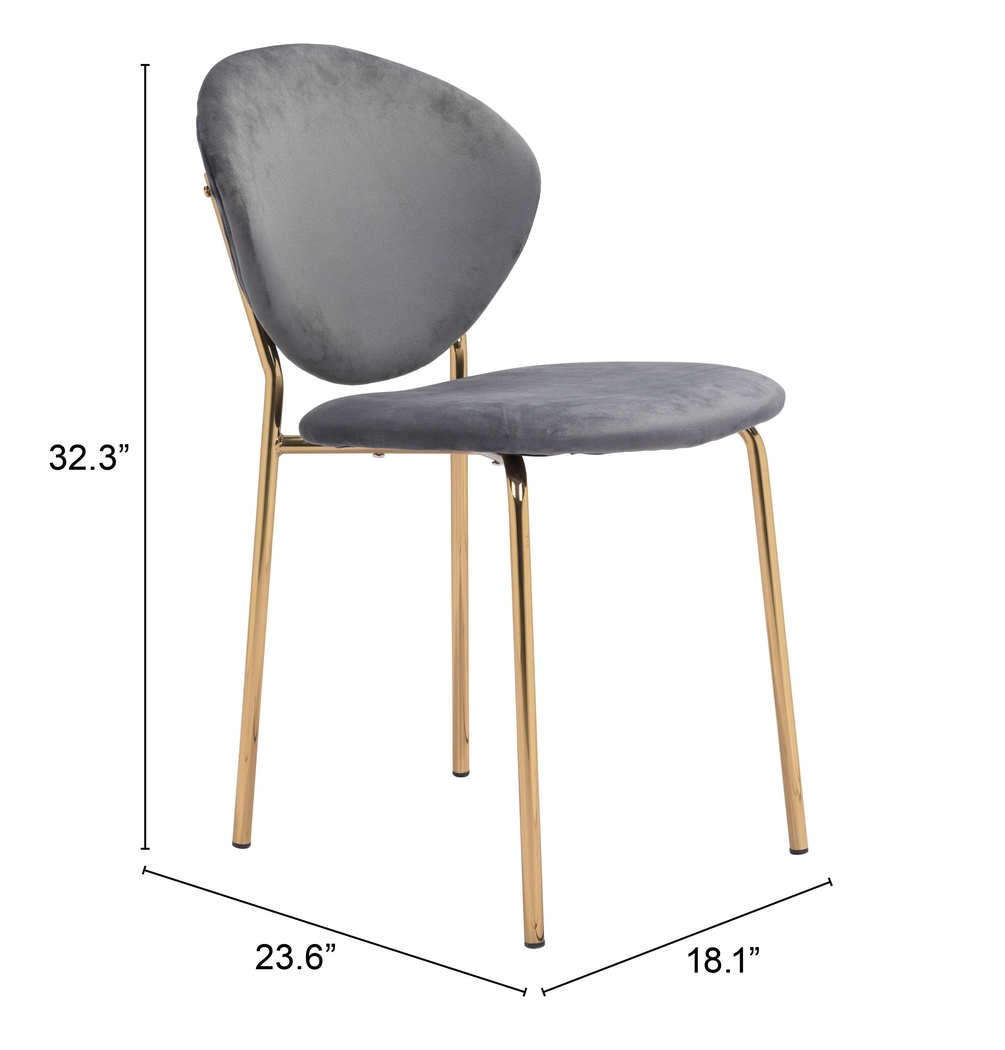 Honorine Gray Side Chair - Thumbnail - Image 9