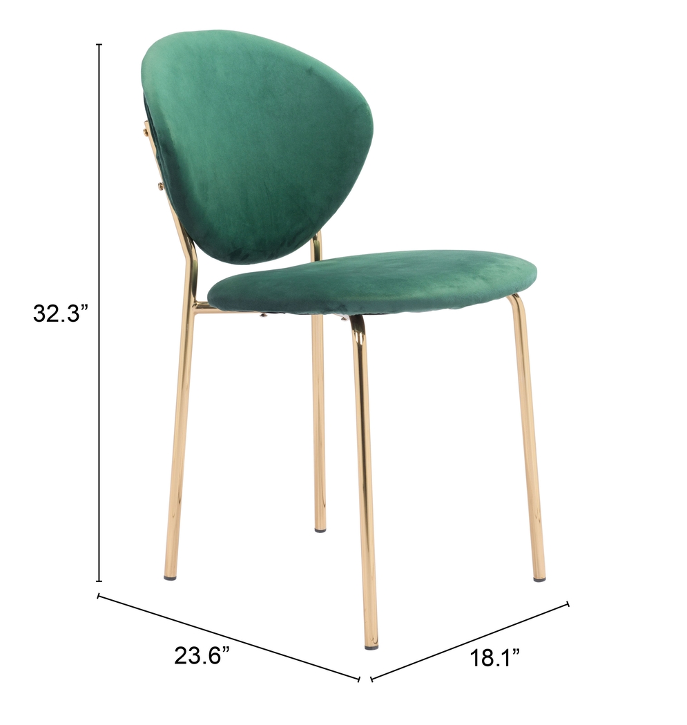 Honorine Green Side Chair - Thumbnail - Image 10