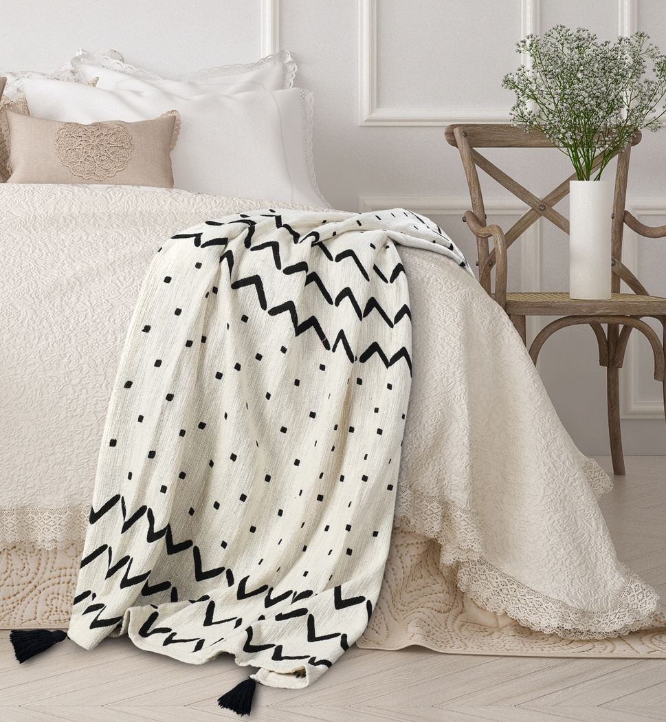 Hookstone I Black Throw Blanket - Thumbnail - Image 2