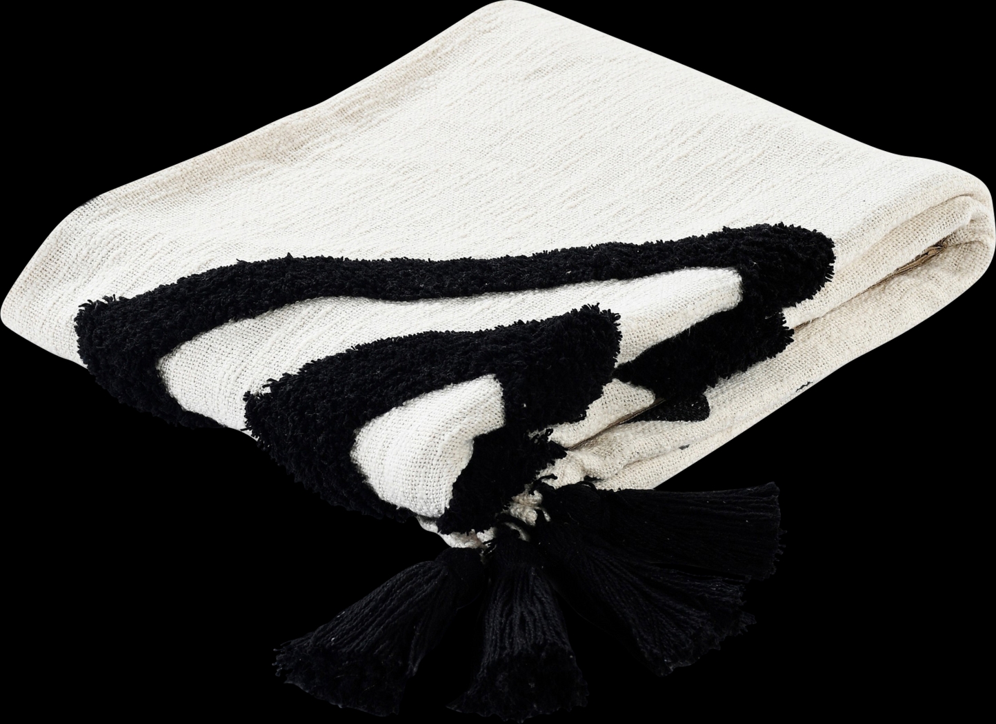 Hookstone V Black Throw Blanket - Thumbnail - Image 3