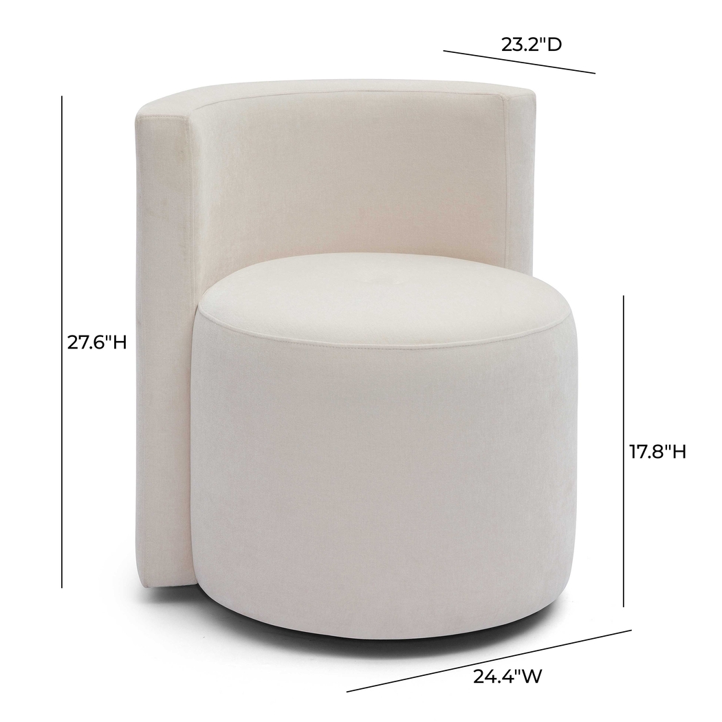 Hooksun II Cream Desk Chair - Thumbnail - Image 5