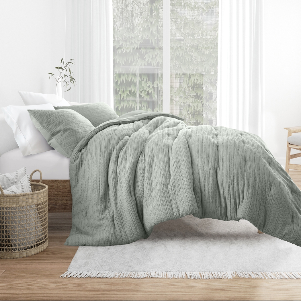 Hoplily Sage 3pc King Comforter Set - Thumbnail - Image 3