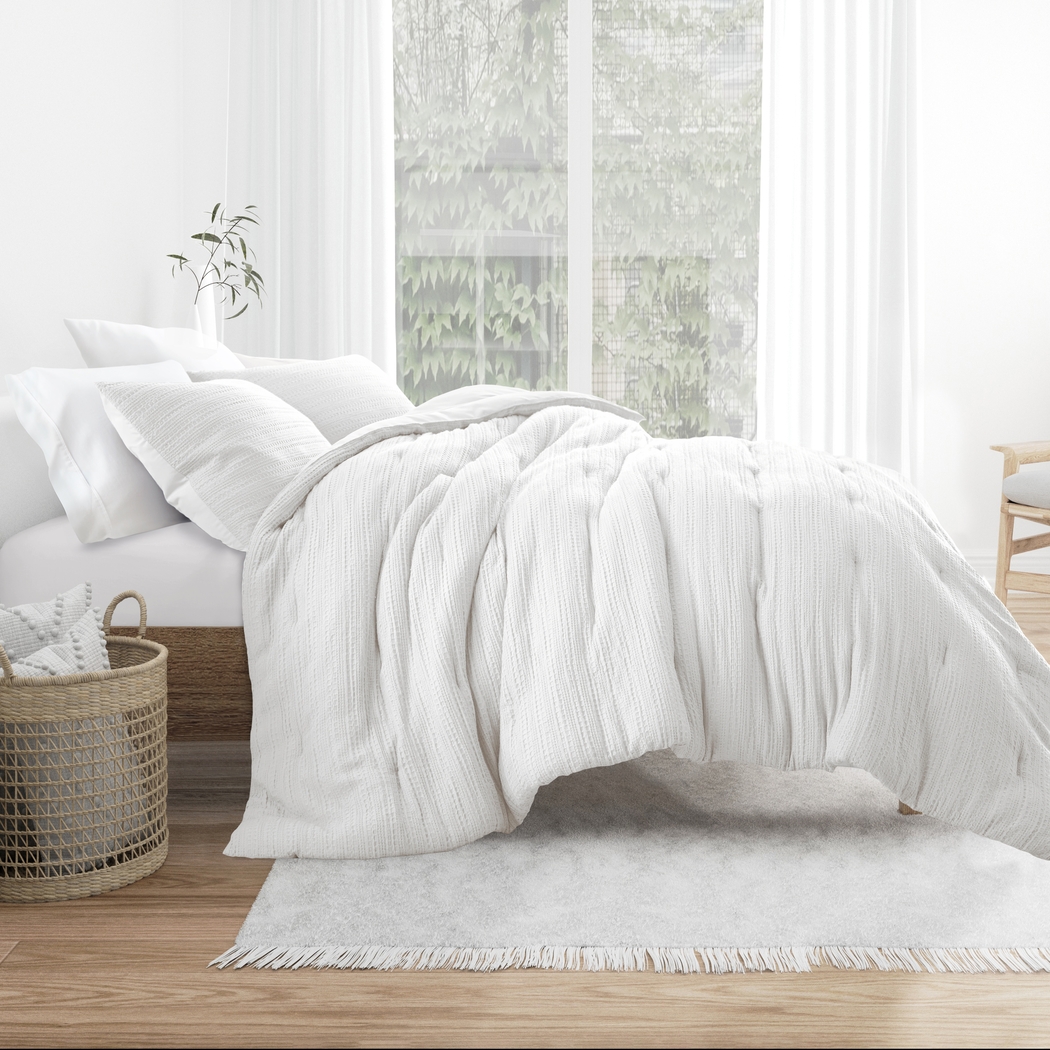 Hoplily White 2pc Twin Comforter Set - Thumbnail - Image 3