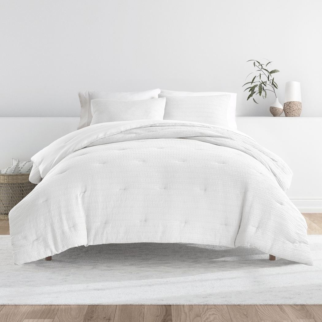 Hoplily White 2pc Twin Comforter Set - Thumbnail - Image 1