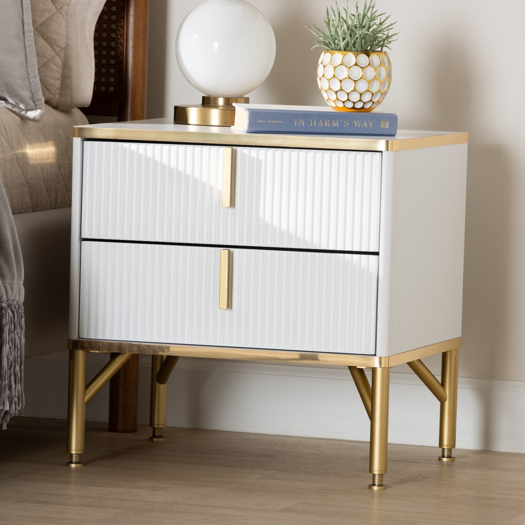 Horger White Nightstand - Thumbnail - Image 2