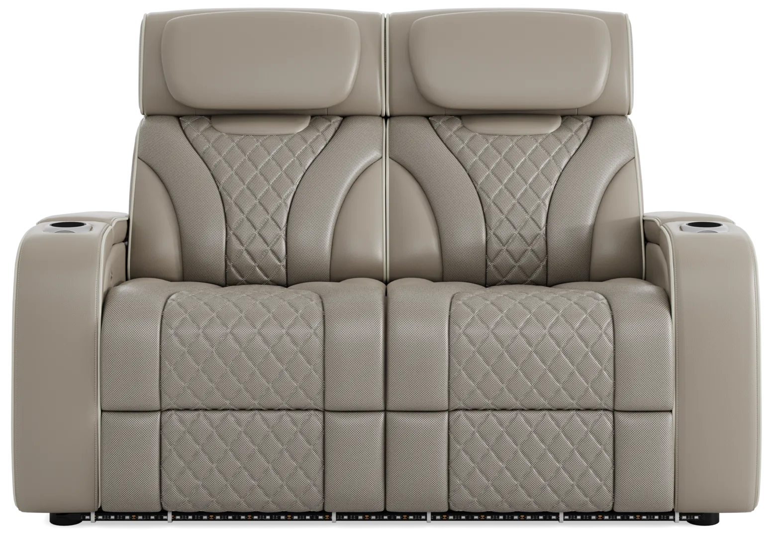 beige stationary loveseat