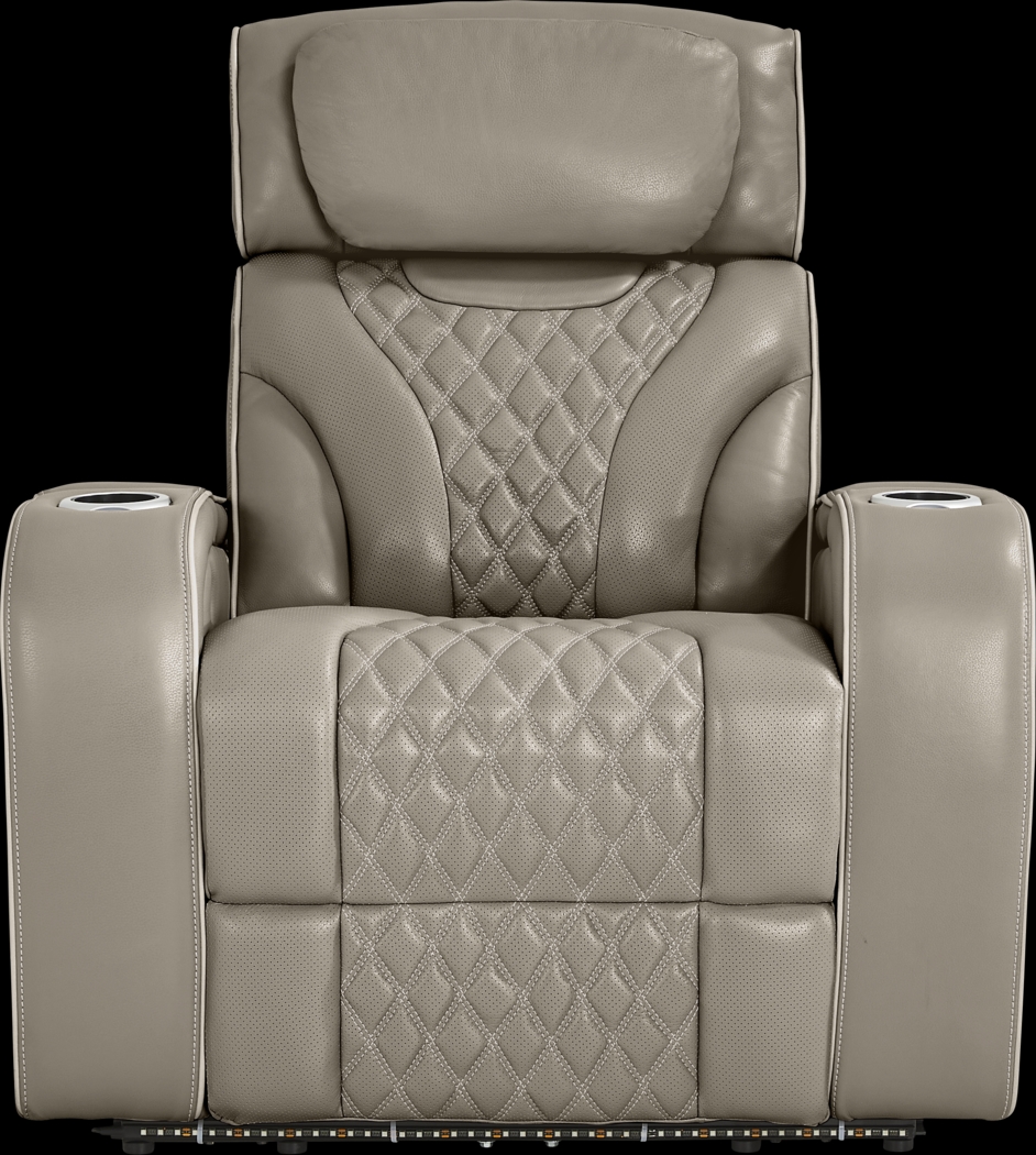 Horizon Ridge Beige Leather 3 Pc Living Room with Triple Power Reclining Sofa - Thumbnail - Image 15