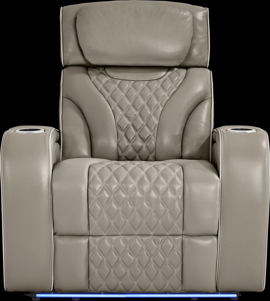 Horizon Ridge Beige Leather 3 Pc Living Room with Triple Power Reclining Sofa - Thumbnail - Image 16