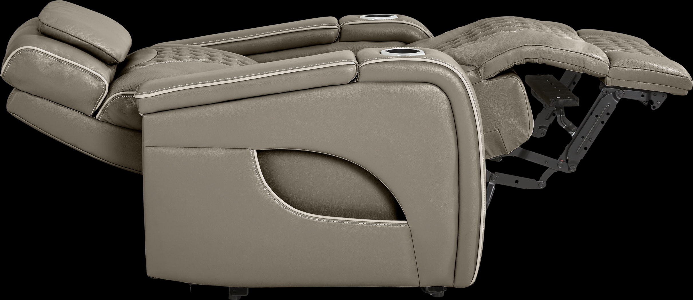 Horizon Ridge Beige Leather 3 Pc Living Room with Triple Power Reclining Sofa - Thumbnail - Image 18