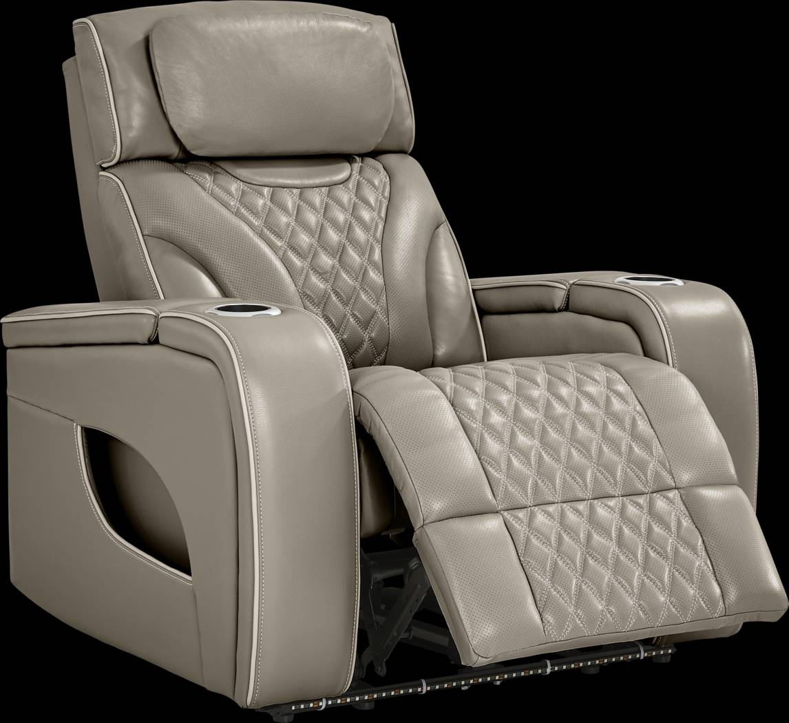 Horizon Ridge Beige Leather 3 Pc Living Room with Triple Power Reclining Sofa - Thumbnail - Image 14