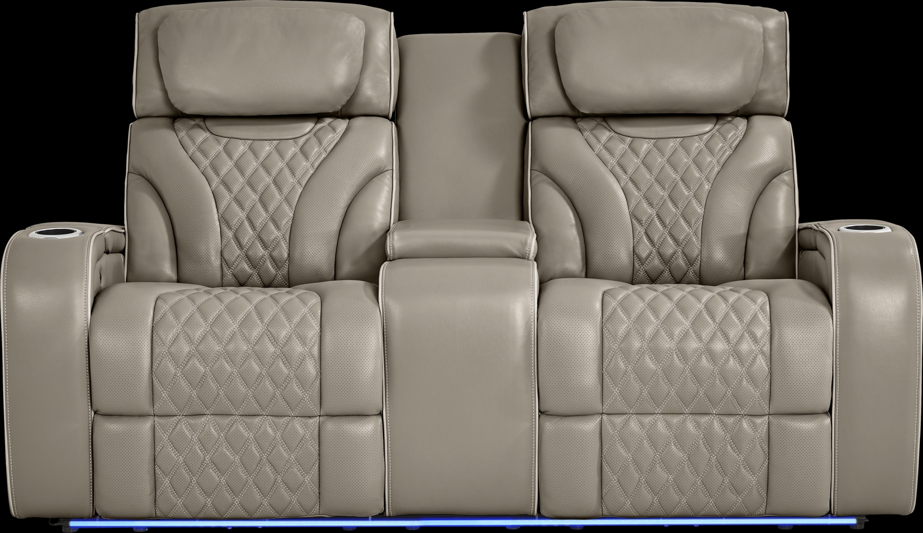 Horizon Ridge Beige Leather 2 Pc Triple Power Reclining Living Room with Massage and Heat - Thumbnail - Image 12