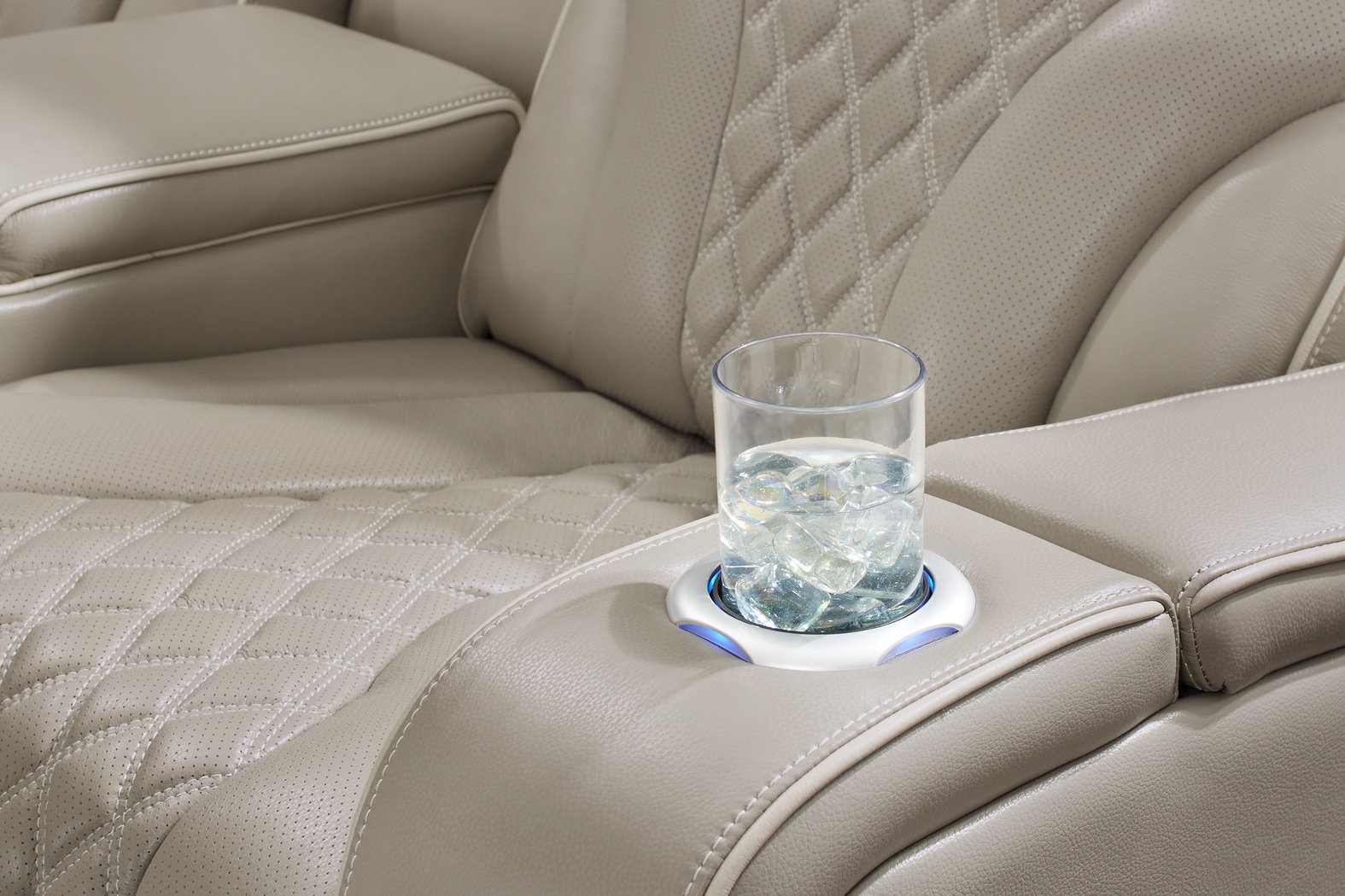 Horizon Ridge Beige Leather 2 Pc Triple Power Reclining Living Room with Massage and Heat - Thumbnail - Image 19