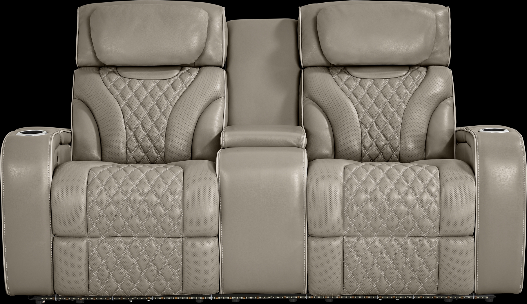 Horizon Ridge Beige Leather 2 Pc Triple Power Reclining Living Room with Massage and Heat - Thumbnail - Image 11