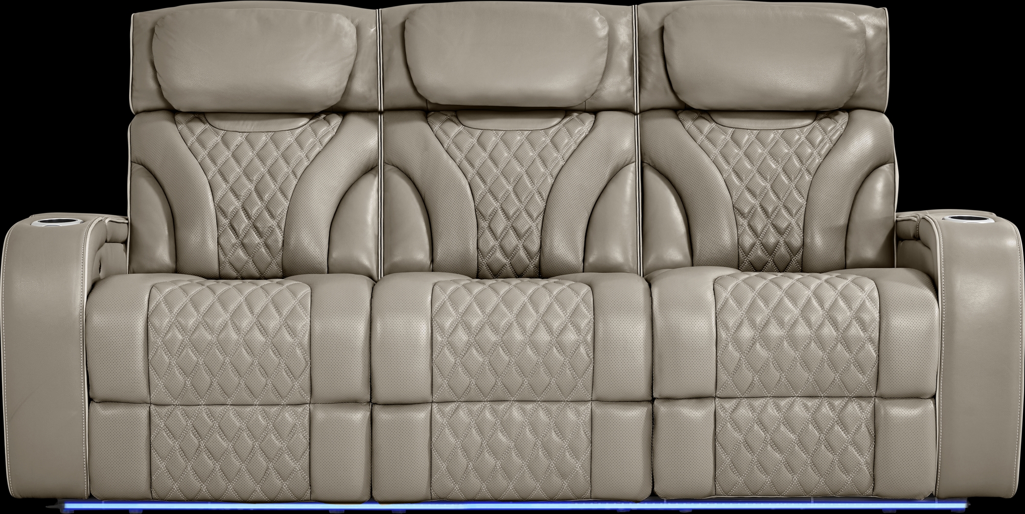 Horizon Ridge Beige Leather 2 Pc Living Room with Triple Power Reclining Sofa - Thumbnail - Image 3