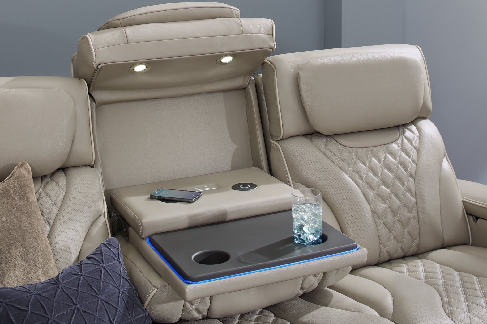 Horizon Ridge Beige Leather 2 Pc Living Room with Triple Power Reclining Sofa - Thumbnail - Image 7