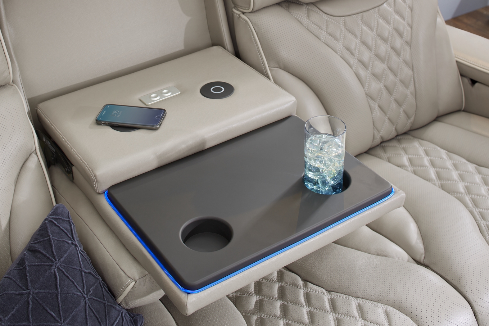 Horizon Ridge Beige Leather 2 Pc Living Room with Triple Power Reclining Sofa - Thumbnail - Image 8