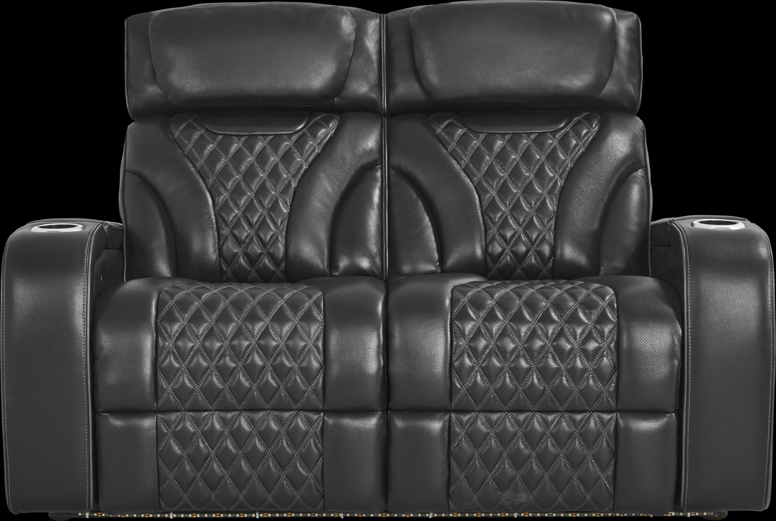 Horizon Ridge Black Leather 8 Pc Living Room with Triple Power Reclining Sofa - Thumbnail - Image 11