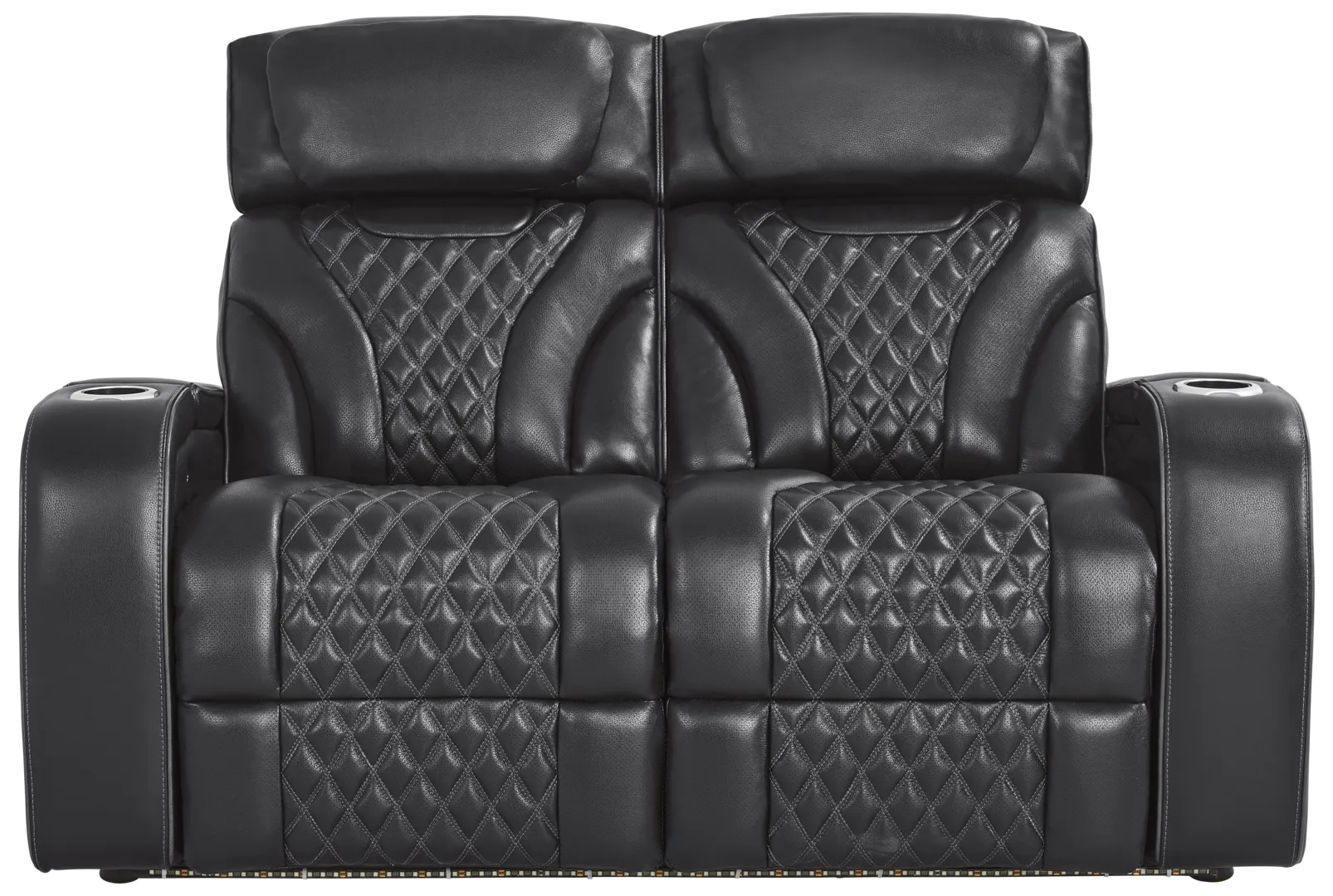 black stationary loveseat