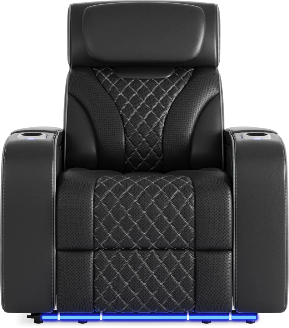 Horizon Ridge Black Leather 6 Pc Triple Power Reclining Living Room with Massage and Heat - Thumbnail - Image 30