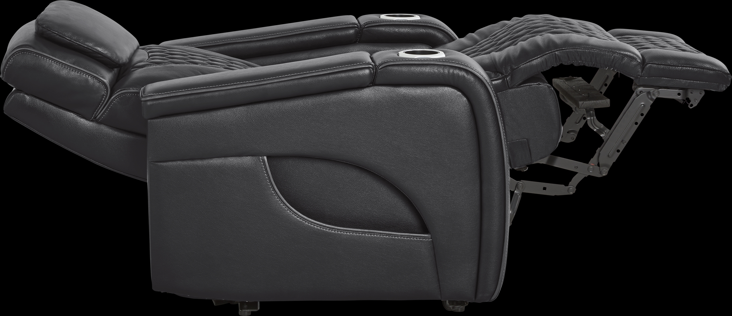 Horizon Ridge Black Leather 8 Pc Living Room with Triple Power Reclining Sofa - Thumbnail - Image 17