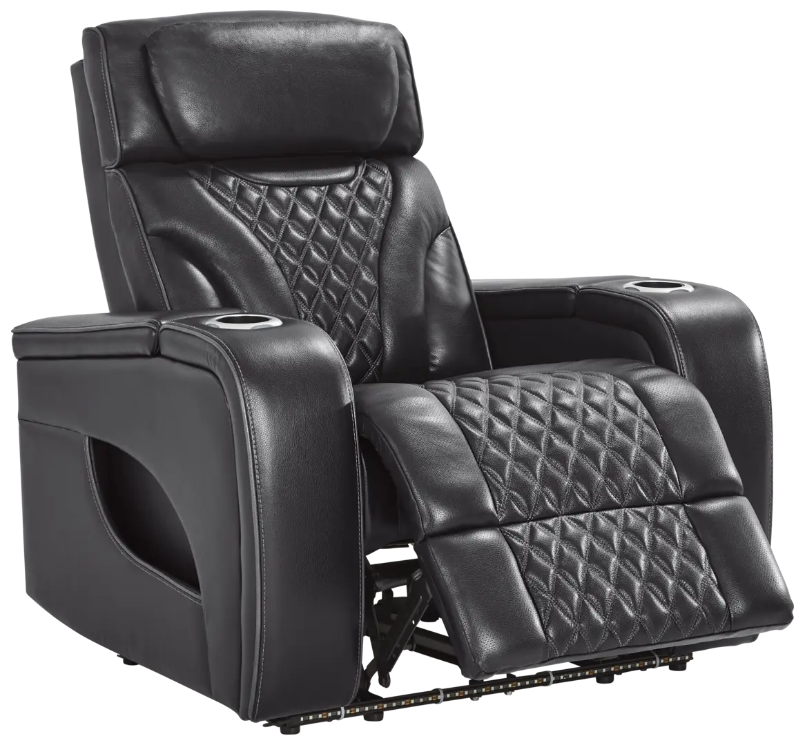 black triple power recliner
