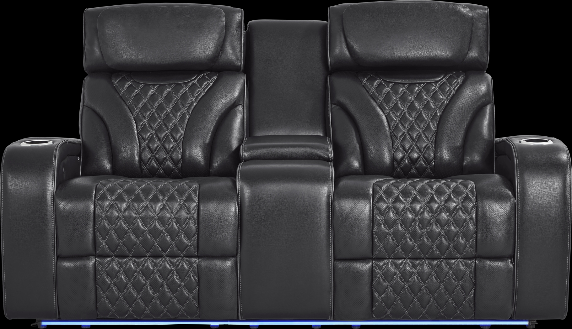 Horizon Ridge Black Leather 7 Pc Triple Power Reclining Living Room with Massage and Heat - Thumbnail - Image 11