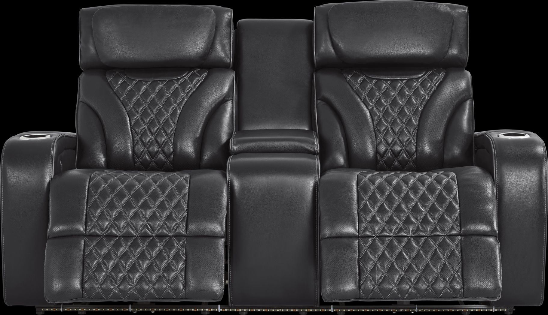 Horizon Ridge Black Leather 7 Pc Triple Power Reclining Living Room with Massage and Heat - Thumbnail - Image 12